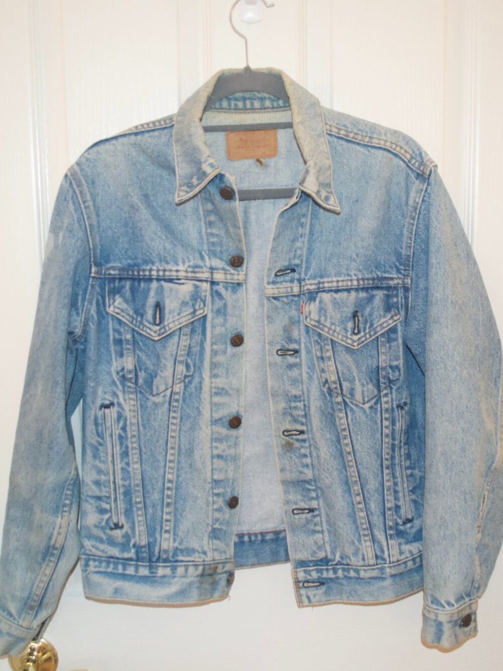Vintage Levi’s Type III Trucker Jacket Made in USA Size 38 Light Wash Denim